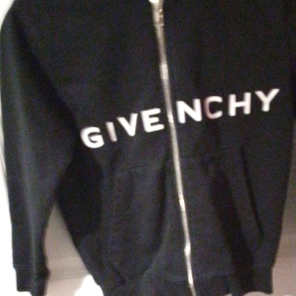 Givenchy Black Hoodie with White Logo